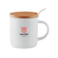 TAZZA CON COPERCHIO E CUCCHIAINO